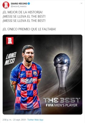 ¡Se rinden ante Lio! Lo que dicen los medios sobre Messi tras ganar su primer The Best
