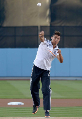 Cristiano Ronaldo, protagonista en la previa del Dodgers-Yankees .