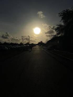 Una vista del aterdecer en Willemstad, en la previa del partido.