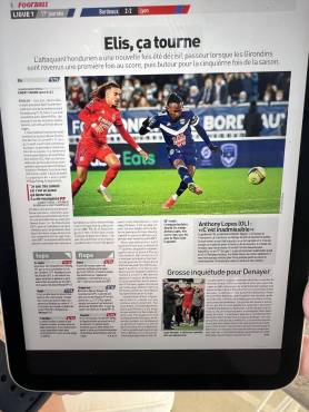 Impacto en Francia: el prestigioso diario, L’Équipe, dedica página entera ovacionando a Alberth Elis