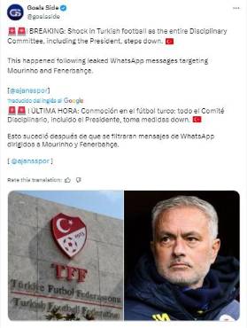 Le haremos pagar: filtran chat de WhatsApp contra Mourinho y cómo buscan ayudar a su máximo rival