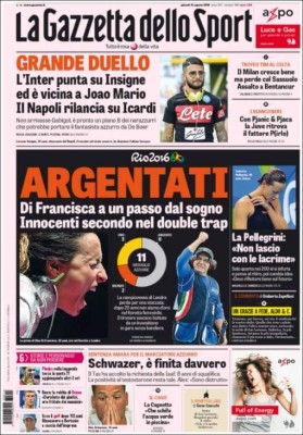 PORTADAS: Argentina llora; Honduras ríe y celebra la clasificación a cuartos de Rio-2016