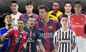 Hazard, CR7, Lewandowski, Neymar, Ibrahimovic, Messi, Aubameyang, Dybala, Luis Suárez y Alexis Sánchez son los 10 candidatos en esta encuesta.