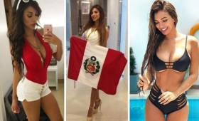 Paula Manzanal es una espectacular modelo peruana que apoyará con todo a su selección durante el mundial.