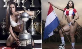 La hermosa modelo paraguaya disfrutó de la victoria de su selección ante Chile en la eliminatoria.