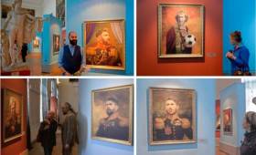 El artista italiano Fabrizio Birimbelli expone en medio del mundial de Rusia unas obras que inmortalizan a las principales figuras del fútbol.