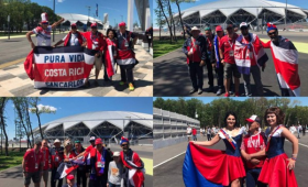 Los costarricenses llenaron de color las afueras del Samara Arena para el primer juego de los ticos en el mundial ante Serbia. (Fotos: Yashin Quesada)