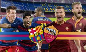 El tridente azulgrana podría estar en el Camp Nou contra el club italiano, mientras que Dzeko y De Rossi serán los rivales de Ter Stegen.