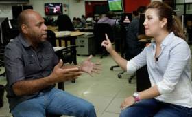 José Luis Barralaga y Jenny Fernández en pleno debate sobre el Choco Lozano.