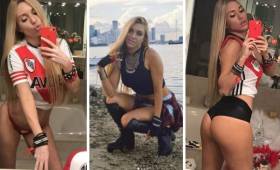 La sexy cantante de cumbia es fiel seguidora de River.