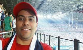 La felicidad en el rostro de los ticos era visible tras la victoria del Real Madrid, tal es el caso de Oscar Alvarado que vivió el título de los merengues.