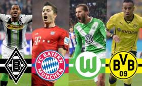 Raffael Araujo, Robert Lewandowski, Bas Dost y Pierre Aubamayeng, son los máximos goleadores de cada uno de sus equipos.