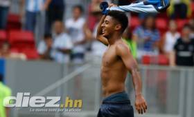 Anthony Lozano marcó el gol de Honduras mediante lanzamiento de penal. Foto Juan Salgado, enviado.