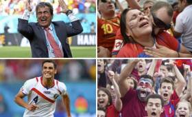 Costa Rica celebró a lo grande la clasificación a cuatos de final en el mundial de Brasil 2014.