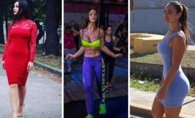 La hermosa entrenadora personal Dori Eleta puso a moverse a los jugadores del Chorrillo FC de Panamá.