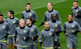 Anderlecht entrenó este miércoles en Old Trafford donde esperan dar la sorpresa ante el Manchester United.