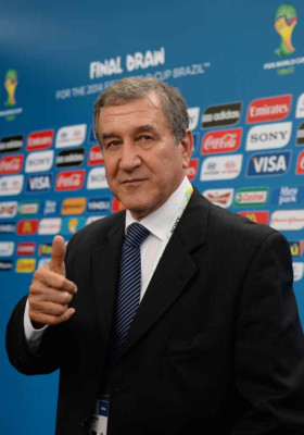 La alfombra roja del sorteo del Mundial Brasil 2014.