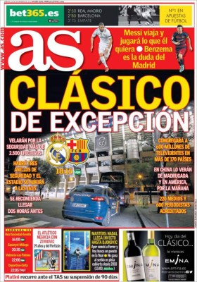 Las mejores portadas de este sábado de clásico 21 de noviembre de 2015