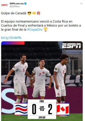 'Canadá hizo ver mal a Costa Rica': lo que dicen en redes tras eliminación de los ticos en Copa Oro