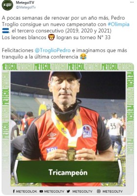 Prensa internacional sobre el tricampeonato de Olimpia ante Motagua y así destacan a Pedro Troglio