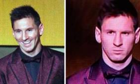 Los rostros de Messi en el discuso de Aimar y Luis Enrique.