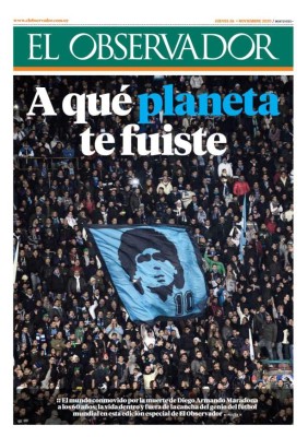'D10s ya está en el cielo': Las portadas del mundo el día después de la muerte de Diego Maradona