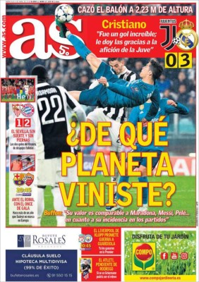 'Cristiano tocó el cielo', Ronaldo se lleva las portadas de los diarios por el mundo