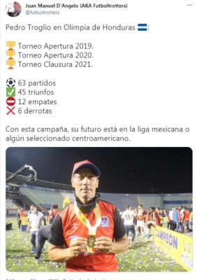 Prensa internacional sobre el tricampeonato de Olimpia ante Motagua y así destacan a Pedro Troglio