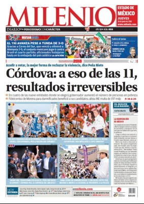 Así vienen hoy las portadas de los diarios de México: 'Humillados avanzamos' y '¡Que viva Corea!'