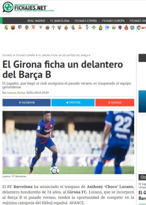 La reacción de los medios tras el fichaje del Choco Lozano por Girona