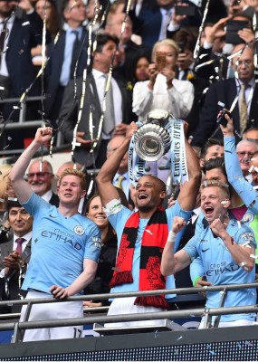 Así celebró el Manchester City el título de la FA Cup en Inglaterra