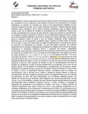 Tribunal Antidopaje de Costa Rica envía documento a Fenafuth donde exonera a Henry Figueroa y ya puede ser fichado por el Vida
