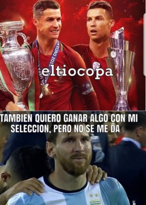 Para morir de risa: Los memes que destrozan a Messi por el nuevo título de Cristiano con Portugal &nbsp;&nbsp;