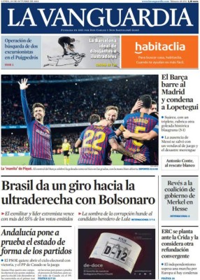 Portadas: La prensa 'atiza' al Real Madrid de Julen Lopetegui tras el clásico