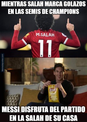 ¡Era un bombón! Crueles burlas a Messi y el Barca por goleada del Liverpool a la Roma