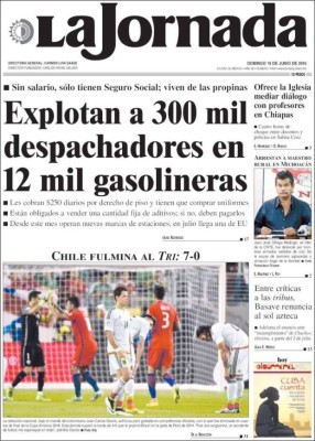 Diarios mexicanos destrozan a su selección en sus portadas tras la goleada ante Chile