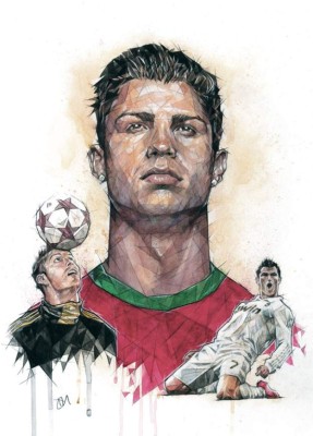 Los cracks del deporte hechos en pinturas de acuarela
