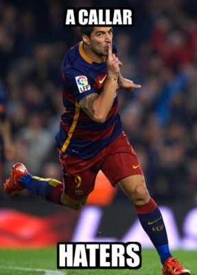 Luis Suárez se robó el show con el Barcelona y también con los memes
