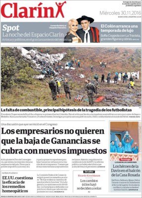 PORTADAS: ¡El mundo llora la tragedia aérea del Chapecoense!