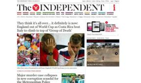 La prensa británica lamentó la victoria de Costa Rica ante Italia y su temprano adiós del Mundial.