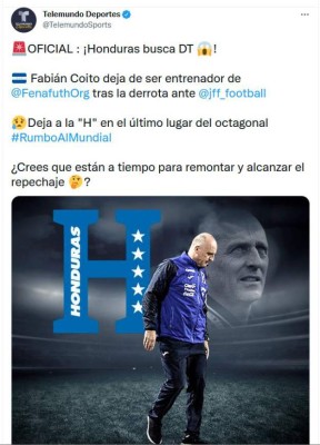 La prensa deportiva reacciona tras el despido de Fabián Coito de la Selección de Honduras