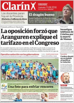 PORTADAS: Argentina llora; Honduras ríe y celebra la clasificación a cuartos de Rio-2016