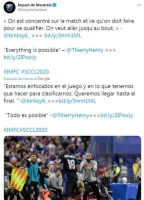 Los comentarios en redes por el Olimpia-Montreal Impact: 'Hoy, todos con el Olimpia”