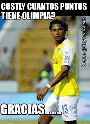 El estreno goleador de Costly con Olimpia arrasa en los memes de la jornada en Honduras