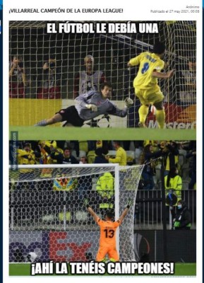 Destrozan a De Gea en los memes tras perder la final ante Villarreal; Messi y Zidane tampoco se salvaron