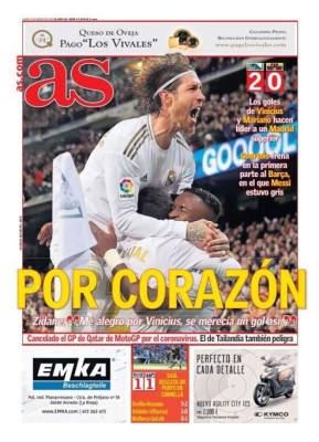 Así vienen las portadas por el mundo tras el triunfo del Real Madrid en el clásico