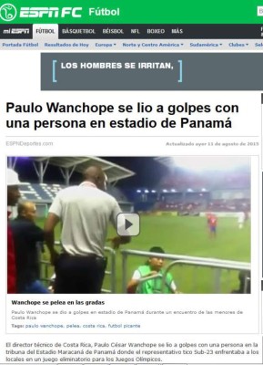 Escándalo de Paulo Wanchope le da la vuelta al mundo