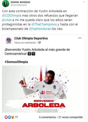 Yustin Arboleda a Olimpia: Lo que dijeron los periodistas de Honduras sobre el fichaje