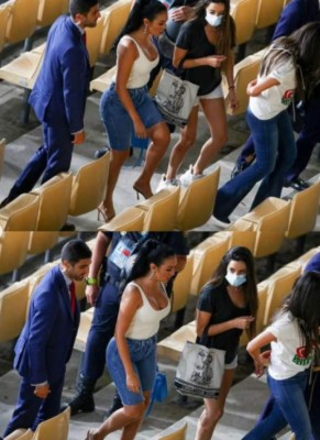 Bellezas: Georgina Rodríguez y sus amigas deslumbran en el estadio durante el Portugal-Bélgica