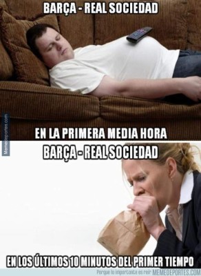 Barcelona sufre contra Real Sociedad y con los duros memes